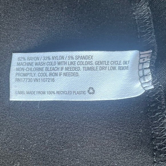 The Nines By Hatch Maternity Dress Black V-Neck Ponte Knit Mini Size Small - Picture 11 of 13